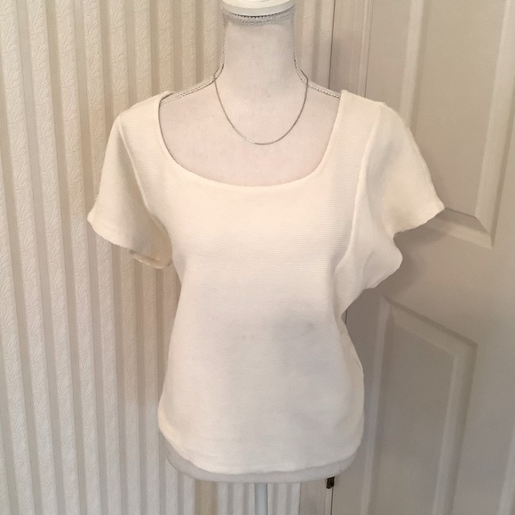 Madewell Ottoman Jaquard Square Neck Top Size L - Picture 5 of 12